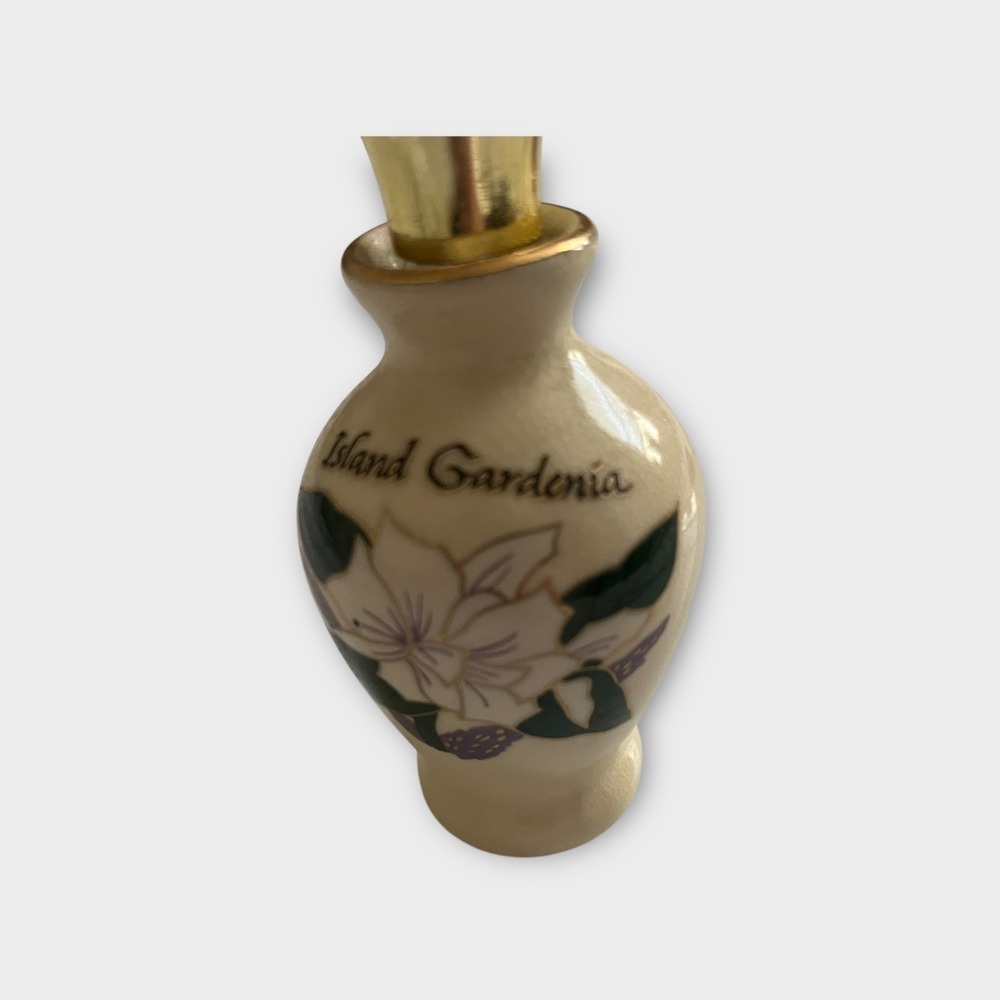 Hawaiian Classic Island Gardenia Perfume Bell EMPTY Ceramic Crackle Bottle .125 - Picture 4 of 9